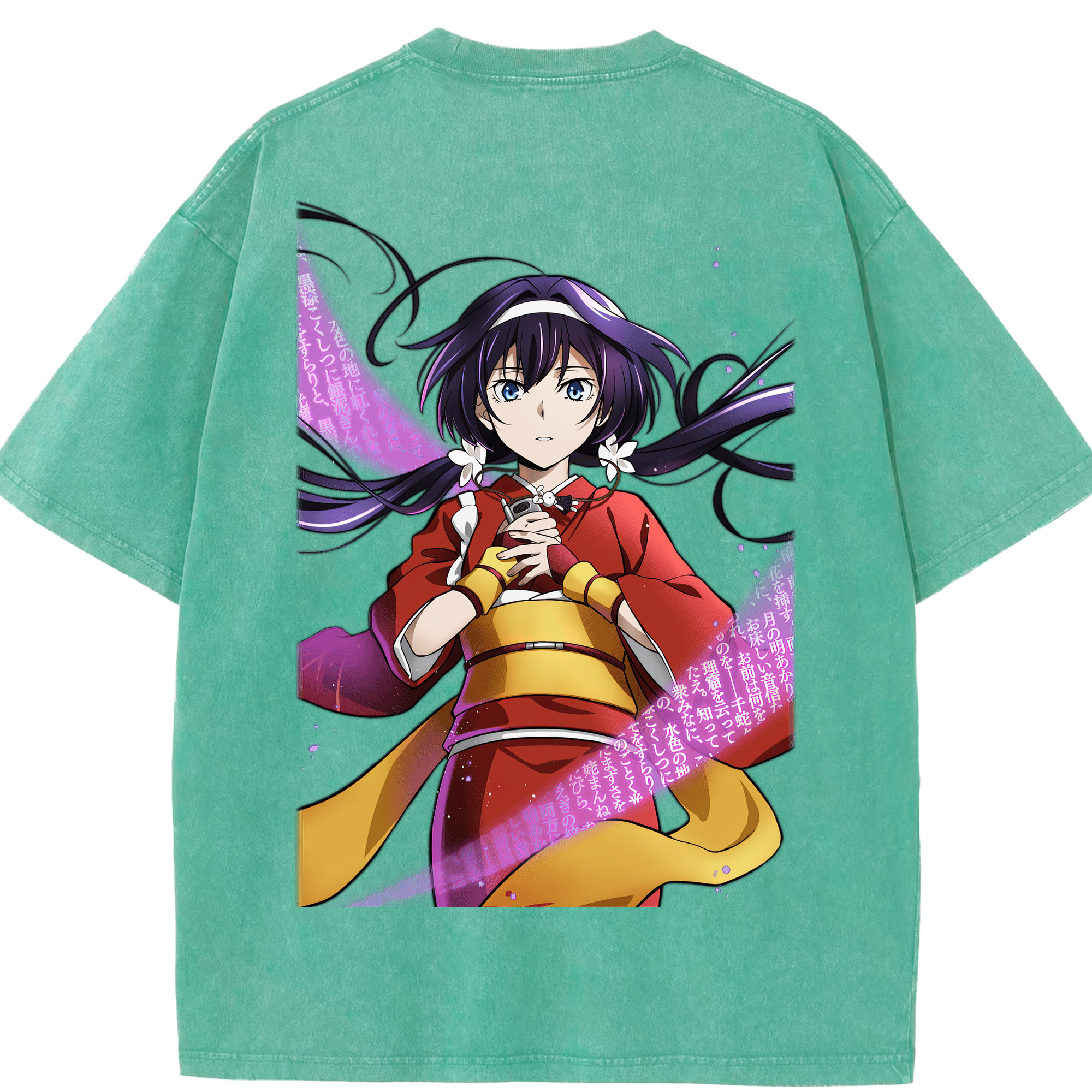 （画像用） 文豪ストレイドッグス Bungo Stray Dogs 綿100% ヴィンテージ風 半袖Tシャツ（背面プリント）